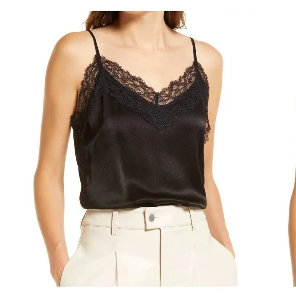 Women's Amy Lynn Lace Trim Camisole Top Sz M